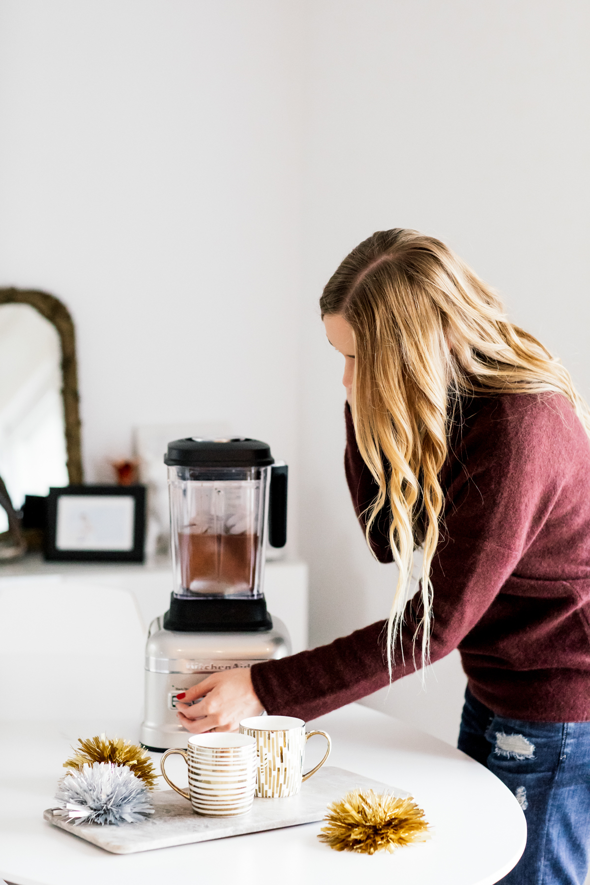 eatsleepwear, Kimberly Lapides, home, recipe, food, kitchenaid, blender, frozen, hot chocolate