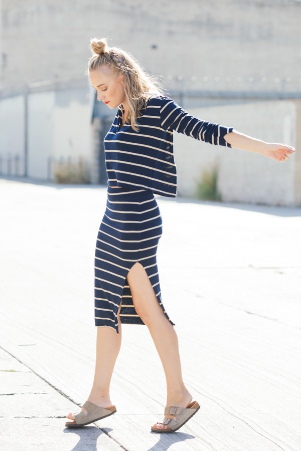 eatsleepwear, LNA, stripes, DTLA, birkenstock, kimberly pesch