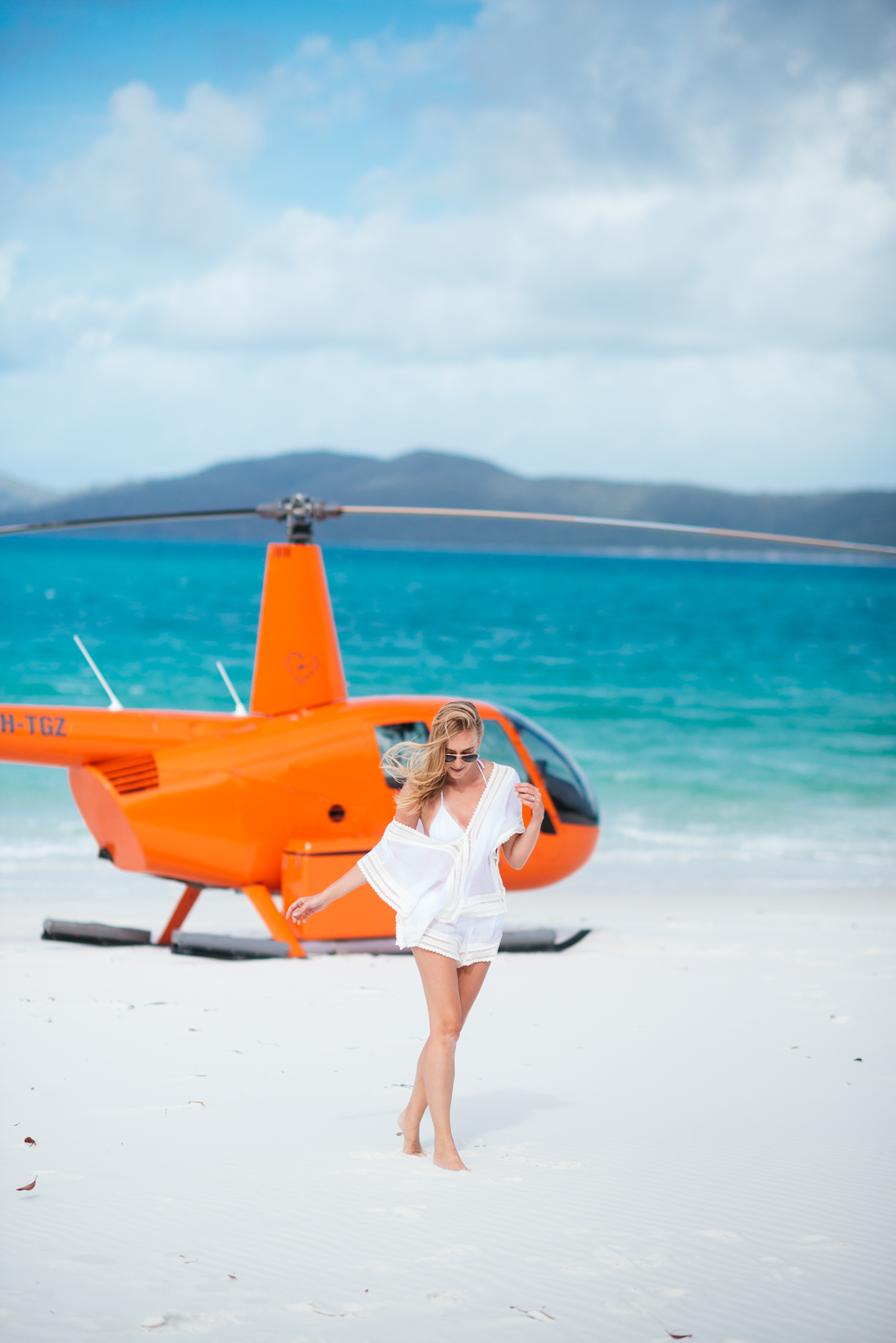 eatsleepwear, kimberly pesch, whitehaven beach, eberjey, australia, hamilton island, ray-ban