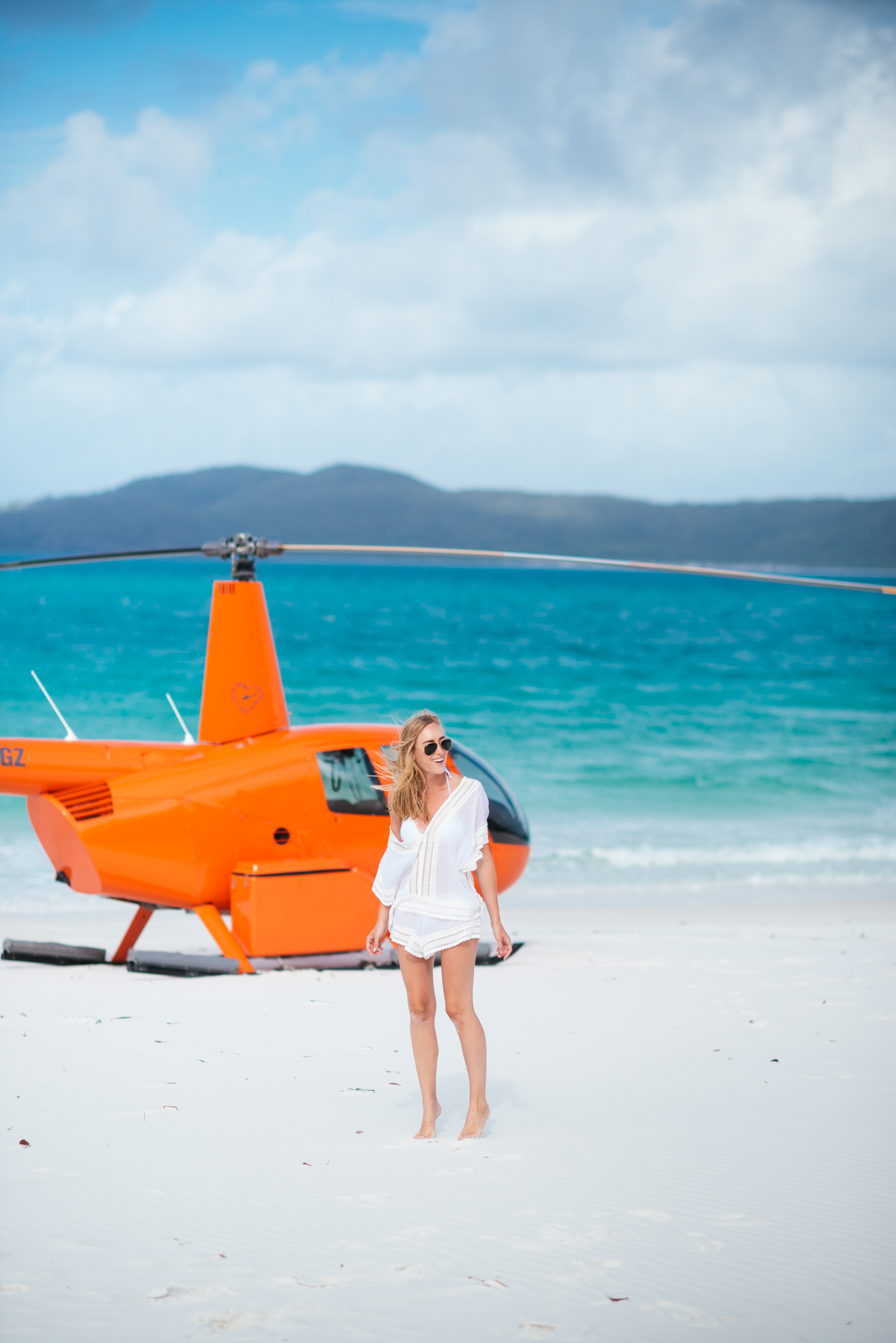 eatsleepwear, kimberly pesch, whitehaven beach, eberjey, australia, hamilton island, ray-ban