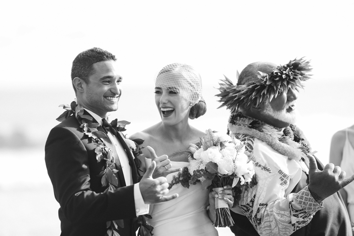 eatsleepwear, Kimberly Lapides, Kimberly Pesch, Wedding, Beach Wedding, Wedding Ceremony, Palm Trees, Alison Conklin, Maui, Hawaii, Olowalu Plantation House, Vera Wang