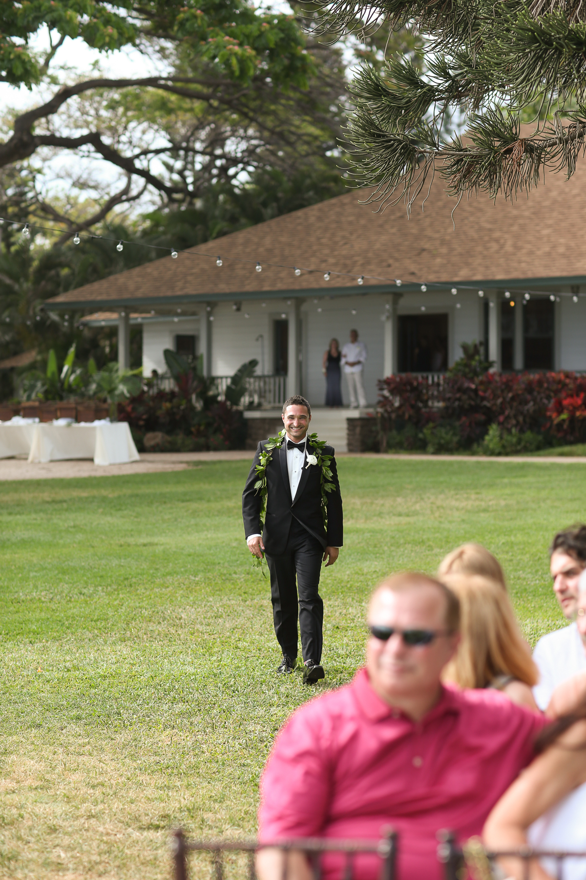 eatsleepwear, Kimberly Lapides, Kimberly Pesch, Wedding, Beach Wedding, Wedding Ceremony, Palm Trees, Alison Conklin, Maui, Hawaii, Olowalu Plantation House, Vera Wang