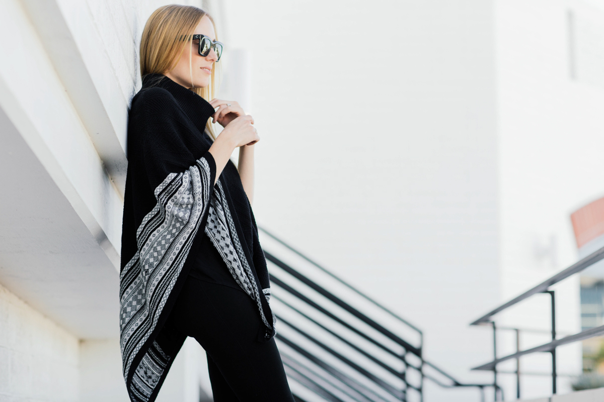 eatsleepwear, kimberly lapides, outfit, white house black market, whbm, holiday, poncho