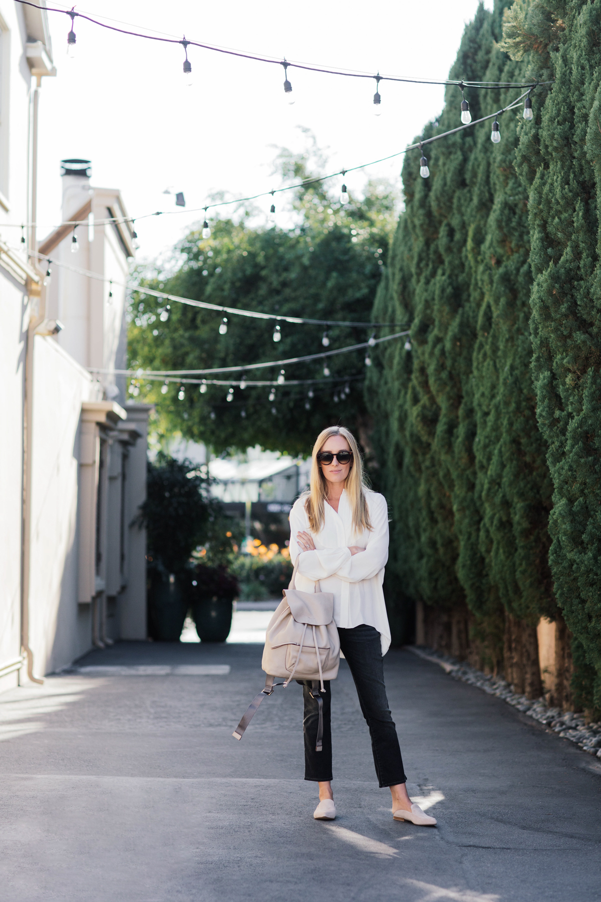eatsleepwear, outfit, kimberly lapides, elizabeth and james, jbrand, celine, chinese laundry