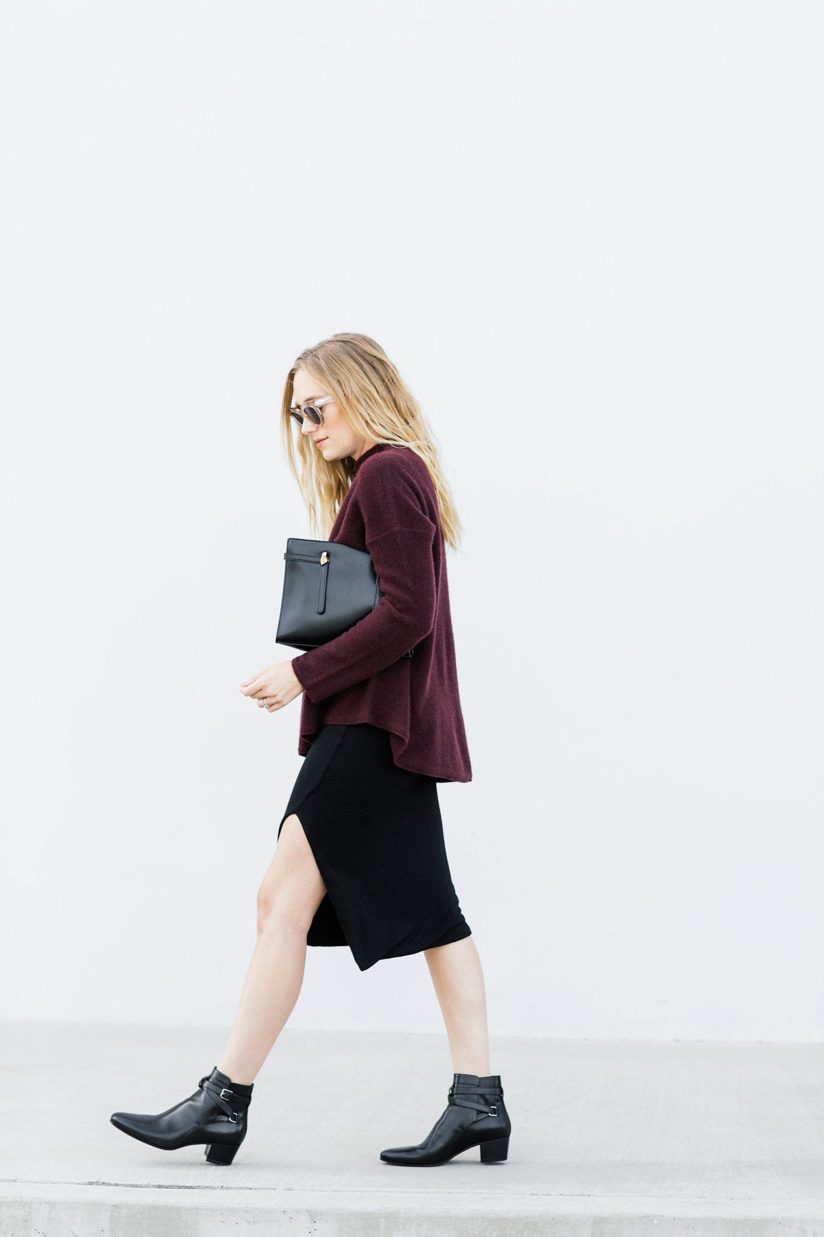 eatsleepwear, kimberly lapides, outfit, farfetch, vince, lna, saint laurent, celine, donatienne