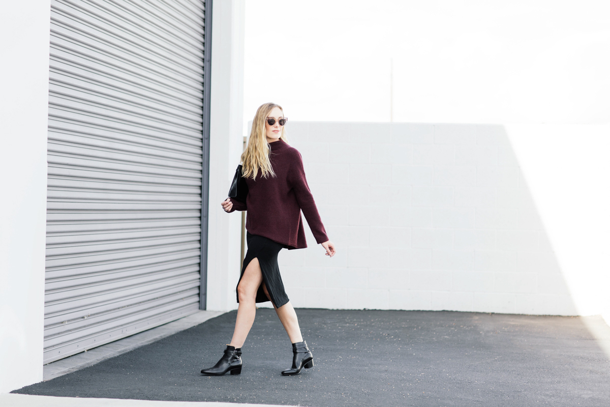 eatsleepwear, kimberly lapides, outfit, farfetch, vince, lna, saint laurent, celine, donatienne