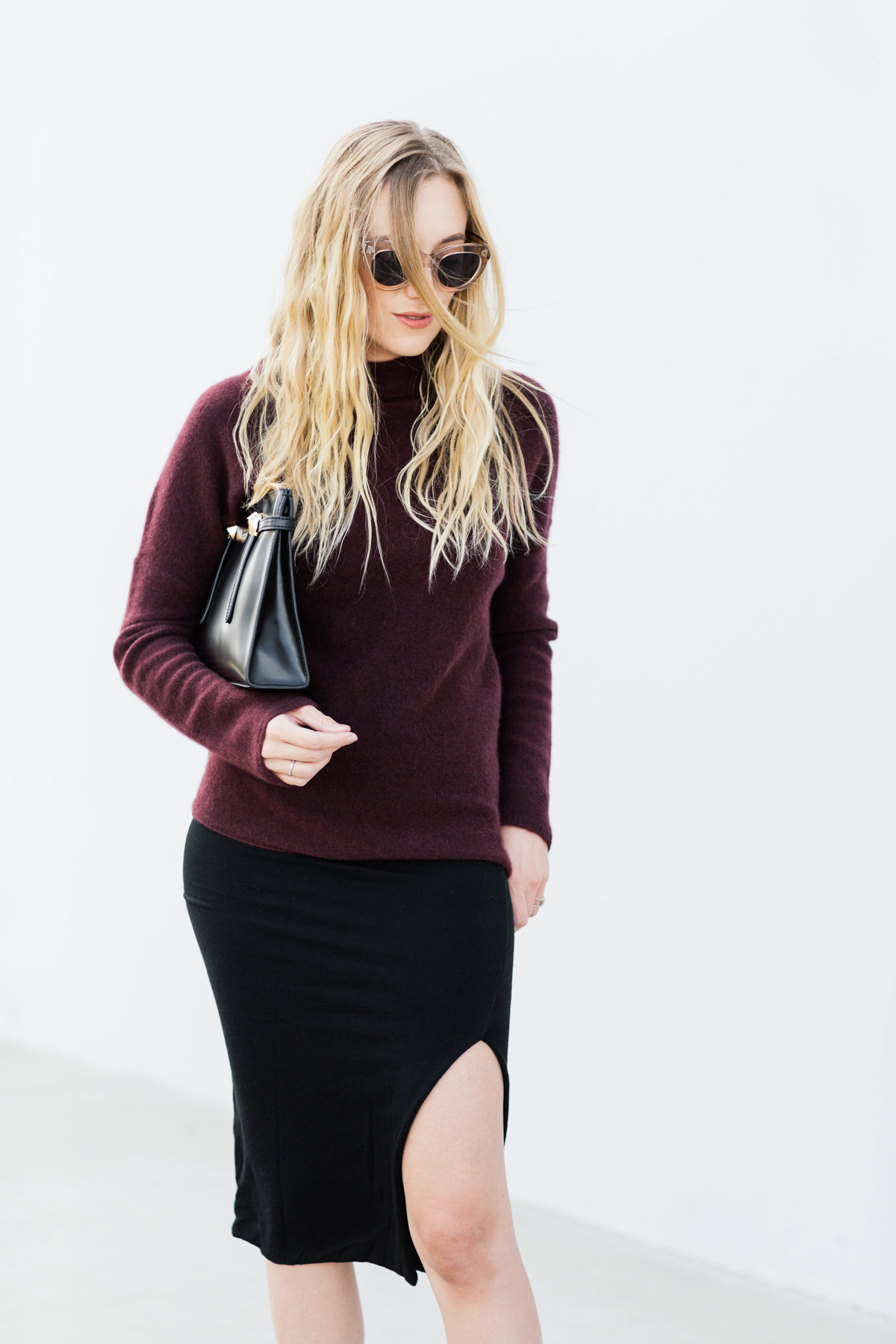 eatsleepwear, kimberly lapides, outfit, farfetch, vince, lna, saint laurent, celine, donatienne