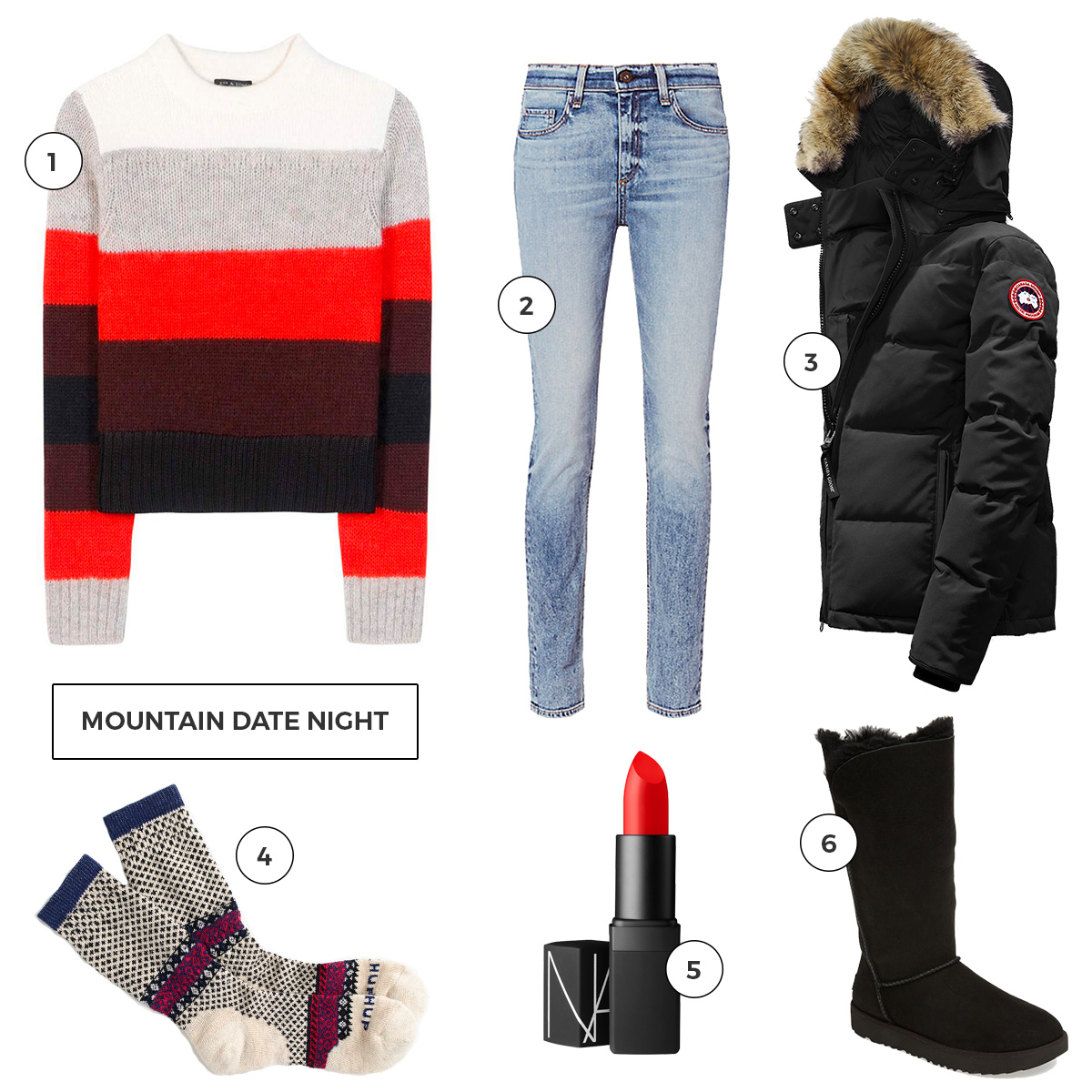 eatsleepwear, kimberly lapides, wishlist, big bear lake, rag and bone, canada goose, jcrew, NARS