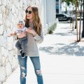 eatsleepwear, Kimberly Lapides, OUTFIT, Otis, Family, Vans, 360 cashmere, jbrand, rayban, hand m