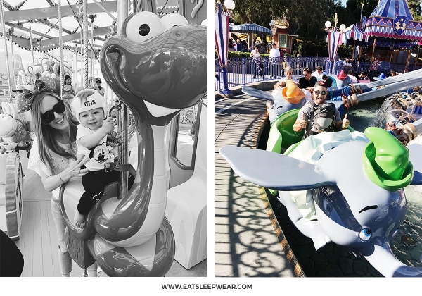 Tips for visiting Disneyland with a newborn baby and 1 year old baby eatsleepwear kimberly lapides