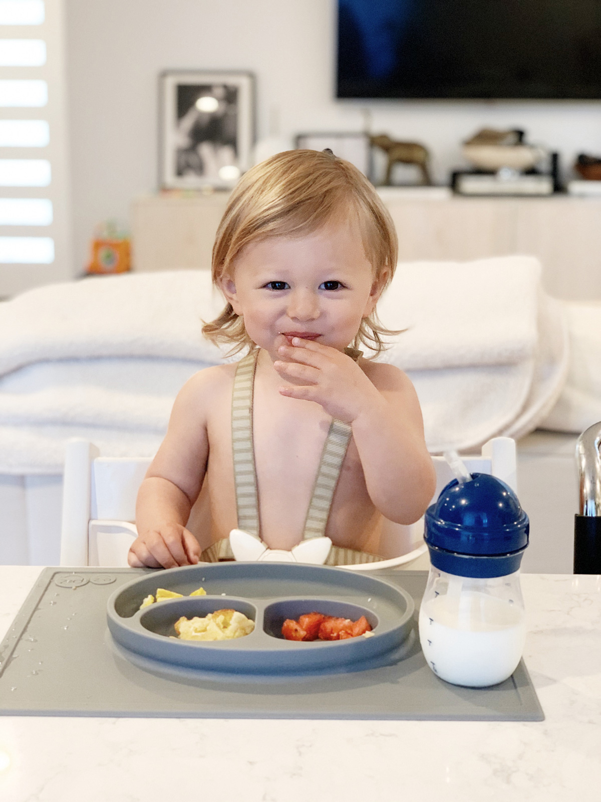 Toddler Feeding Essentials: 18 months featuring stokke tripp trapp highchair, ezpz mat, and oxo tot straw cup for eatsleepwear kimberly lapides
