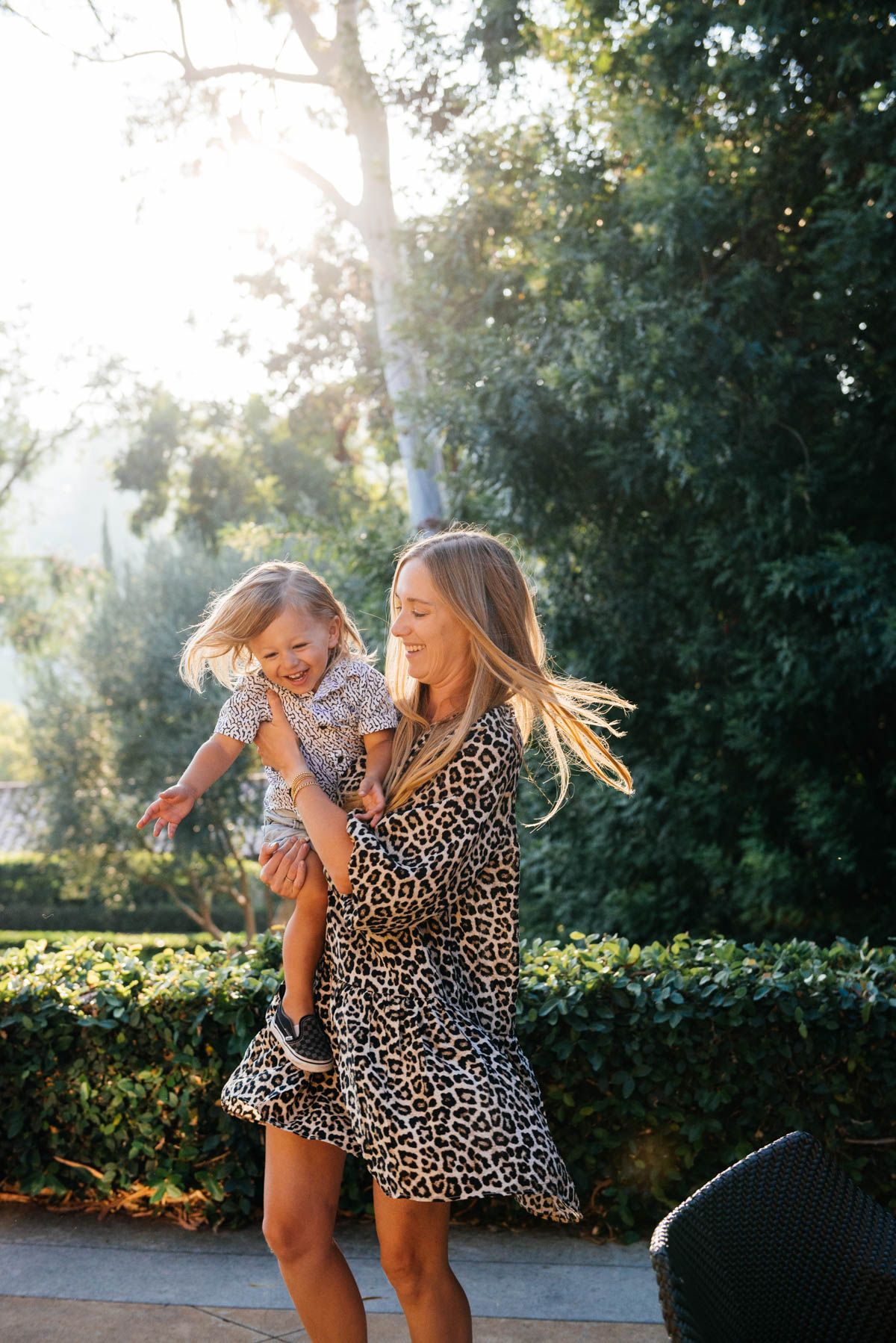 eatsleepwear goes on a family trip with toddler to Rancho Bernardo Inn showing mother and son